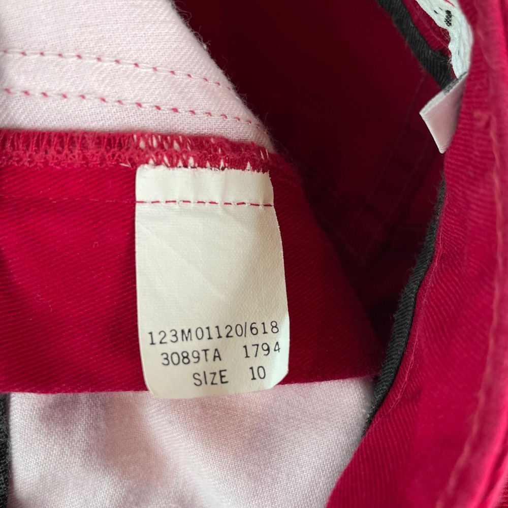 Vintage Talbots Red High Waisted Cotton Tapered Pants USA Made Womens 10 - Picture 8 of 11